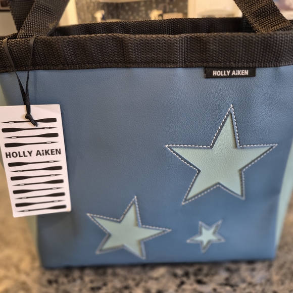 Holly Aiken Custom Made Blue Star Tote Bag Made Locally In Raleigh, NC NWT - Picture 3 of 10